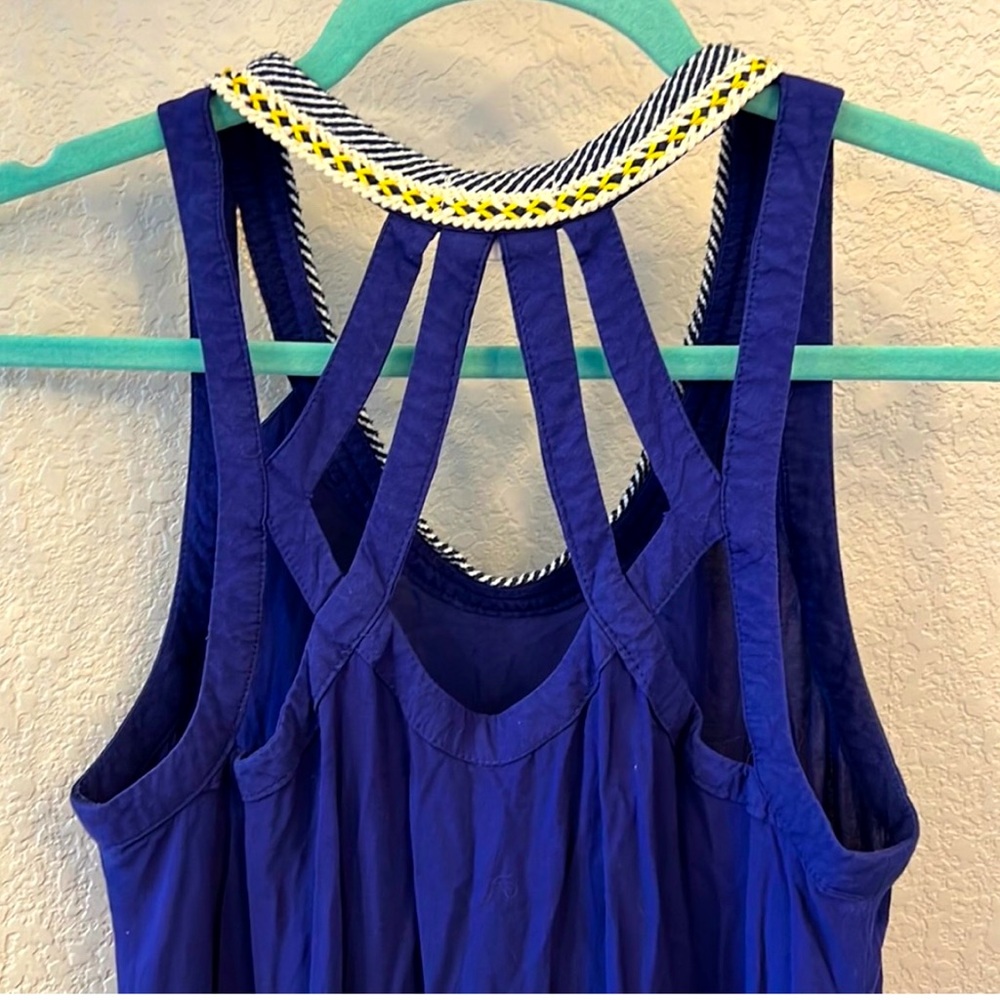 Charming Charlie “C” Popover Summer Dress Strappy Back Corded Neckline Sz M - Picture 6 of 6